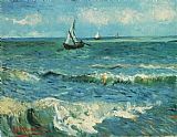 Vincent van Gogh Seascape at Saintes Maries 1 painting